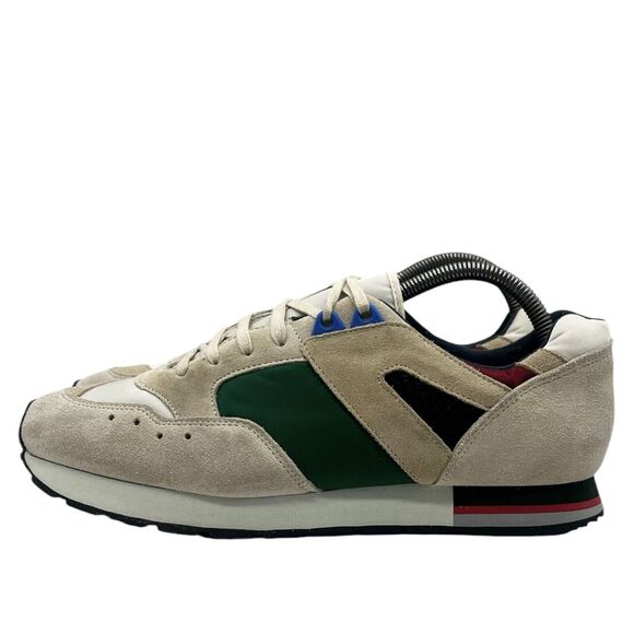 REPRODUCTION OF FOUND Shoes Men Size 8 French Military Trainer Green Off White - Picture 3 of 7